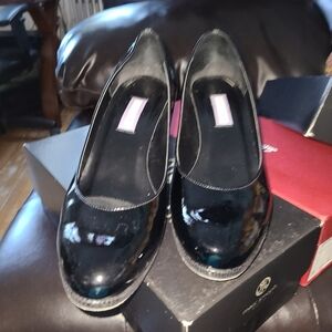 Priori Black Leather Heel Pumps Size 9